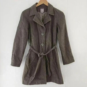 J. Jill Velvet Gray Button Front Peacoat women's XS